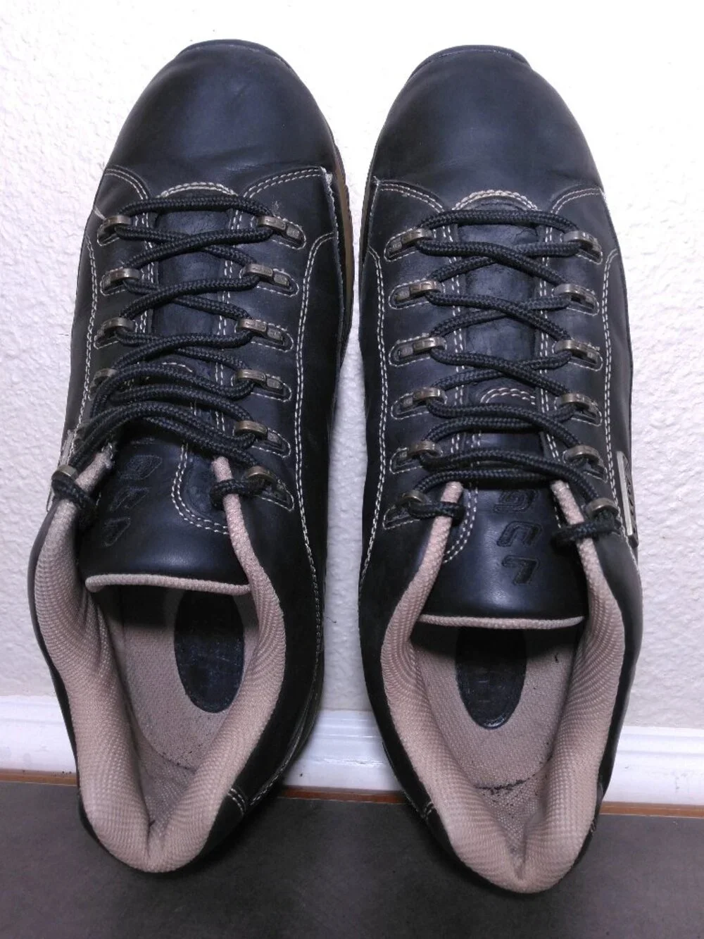 LUGZ Shoes Mens SIZE 10.5 ZCS 2000 COMPOUND Leather Boot SNEAKERS Black Gum VTG